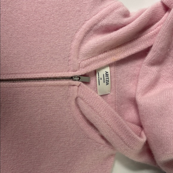 Aritzia Light Pink Zip-Front Hooded Cardigan - Picture 7 of 12